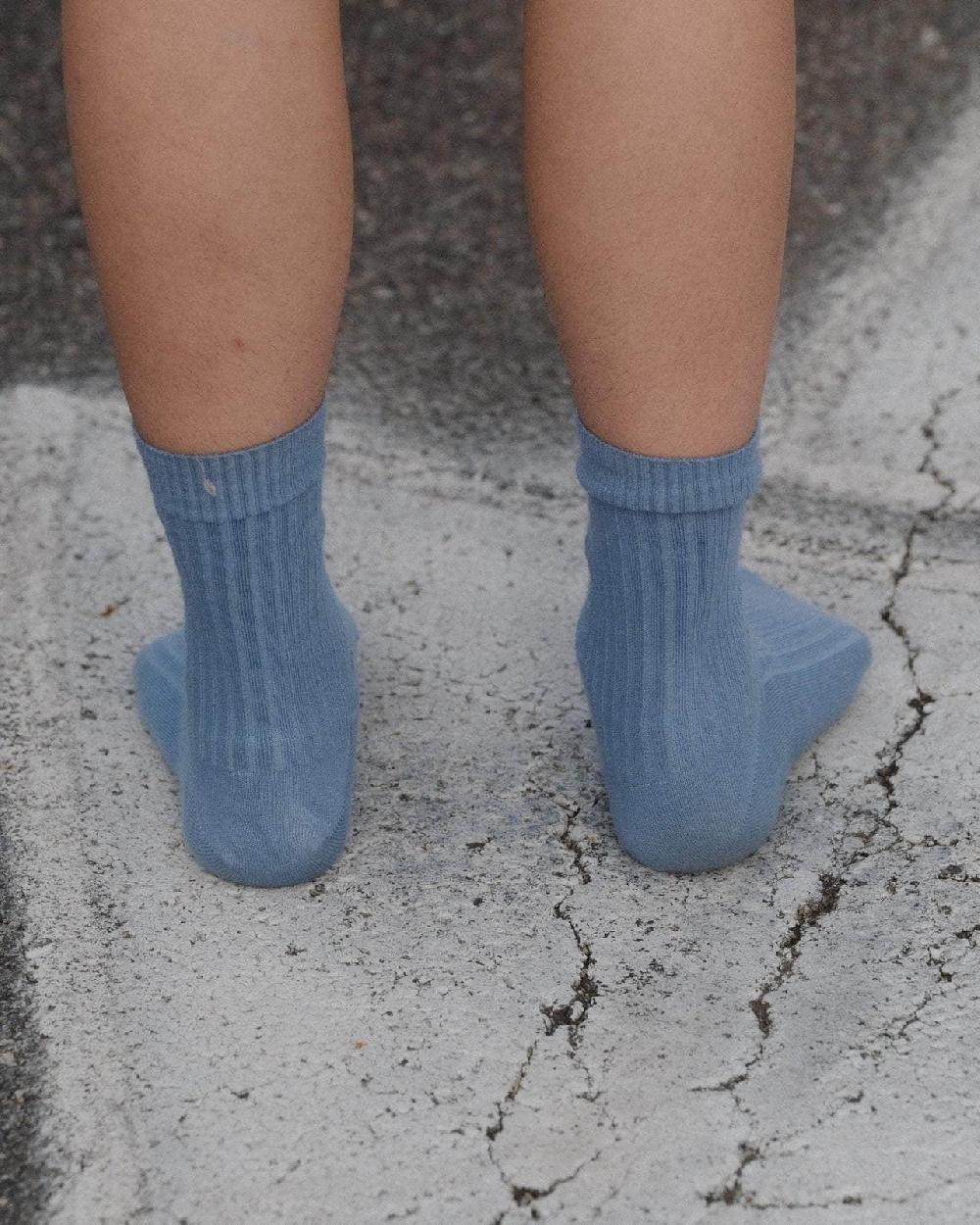 Baserange Chaussettes Mi-hautes Côtelées - Coton Biologique Côtelé