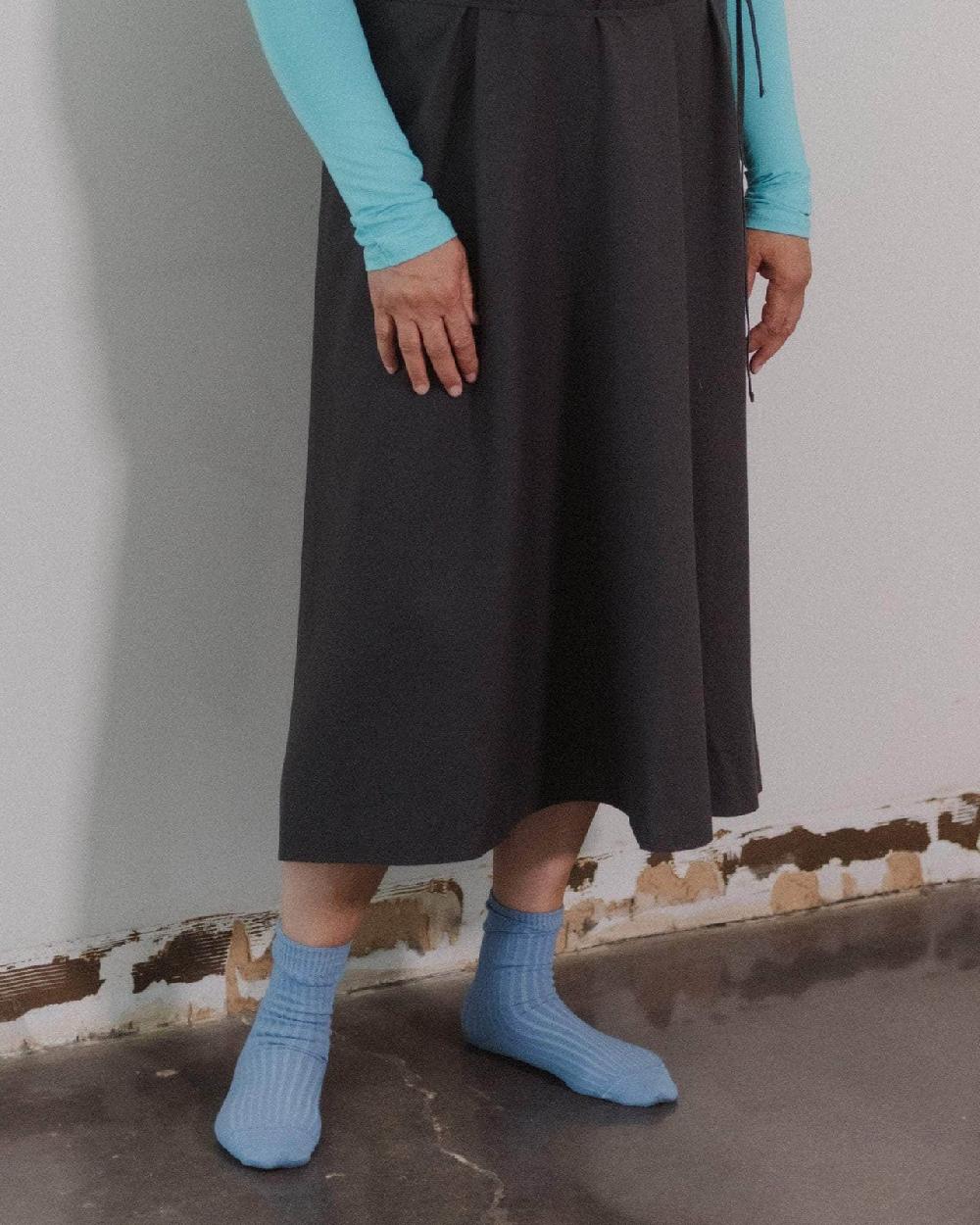 Baserange Chaussettes Mi-hautes Côtelées - Coton Biologique Côtelé