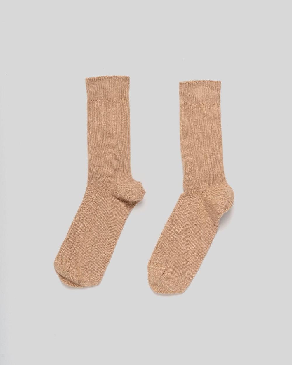 Baserange Chaussettes Mi-hautes Côtelées - Coton Biologique Côtelé
