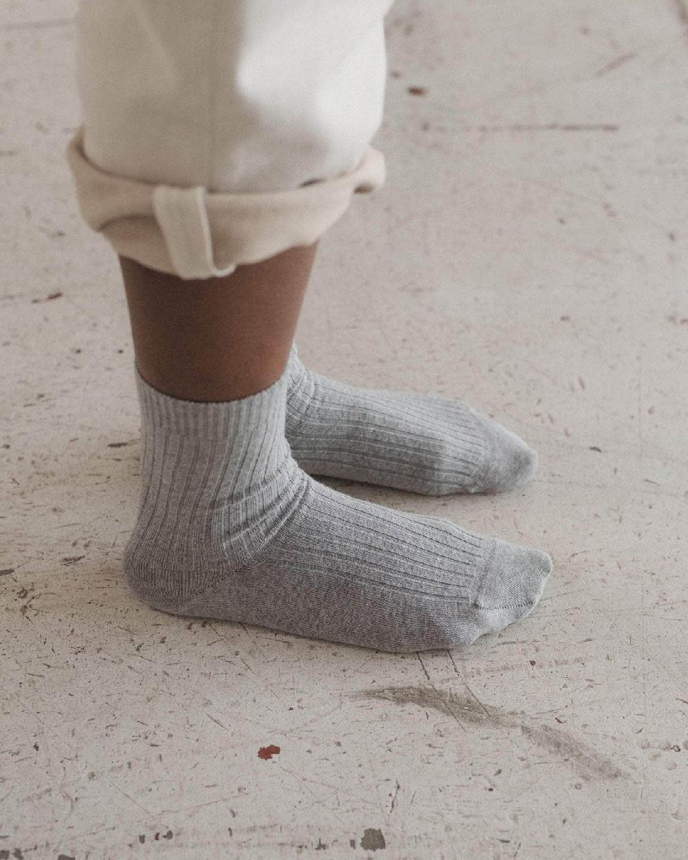 Baserange Chaussettes Mi-hautes Côtelées - Coton Biologique Côtelé