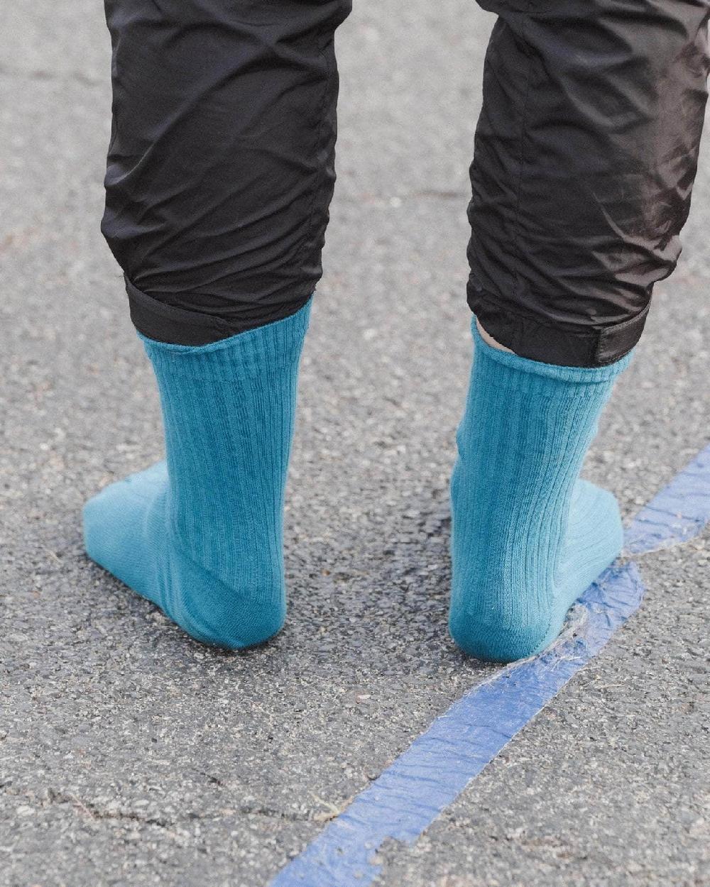 Baserange Chaussettes Mi-hautes Côtelées - Coton Biologique Côtelé