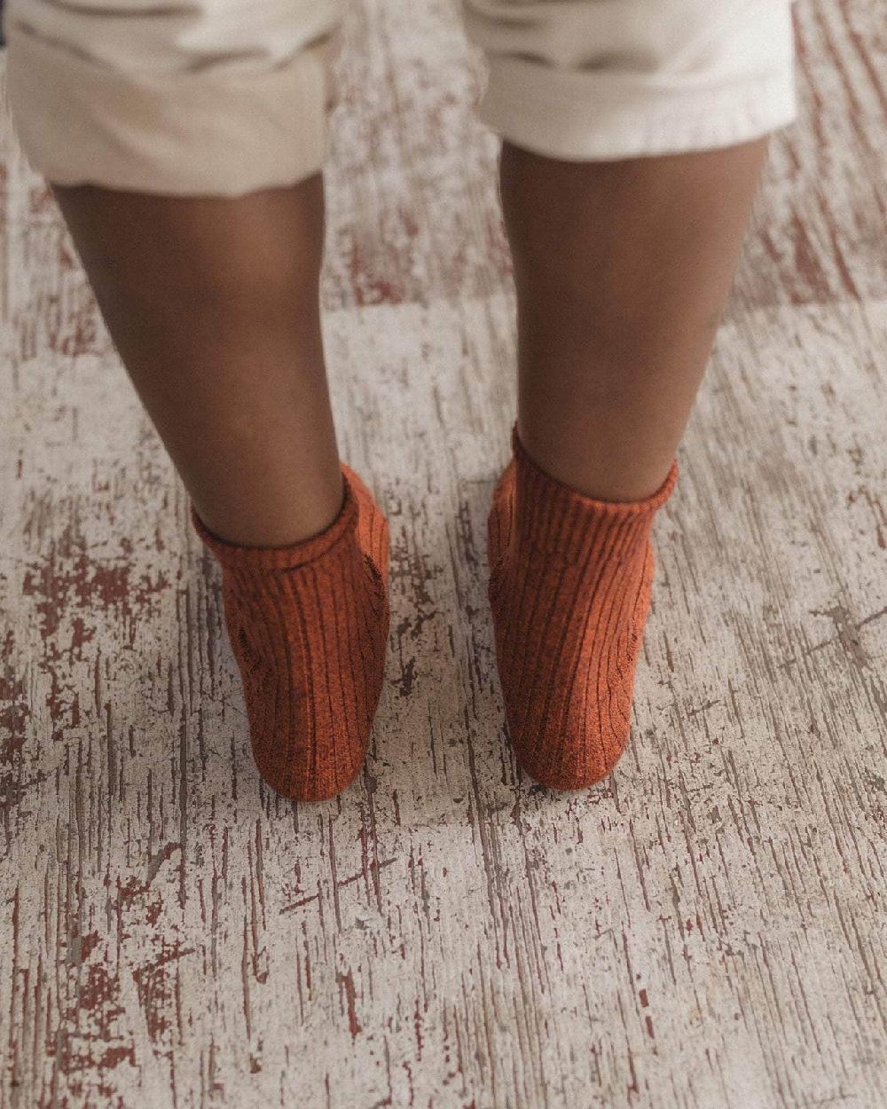 Baserange Chaussettes Mi-hautes Côtelées - Coton Biologique Côtelé