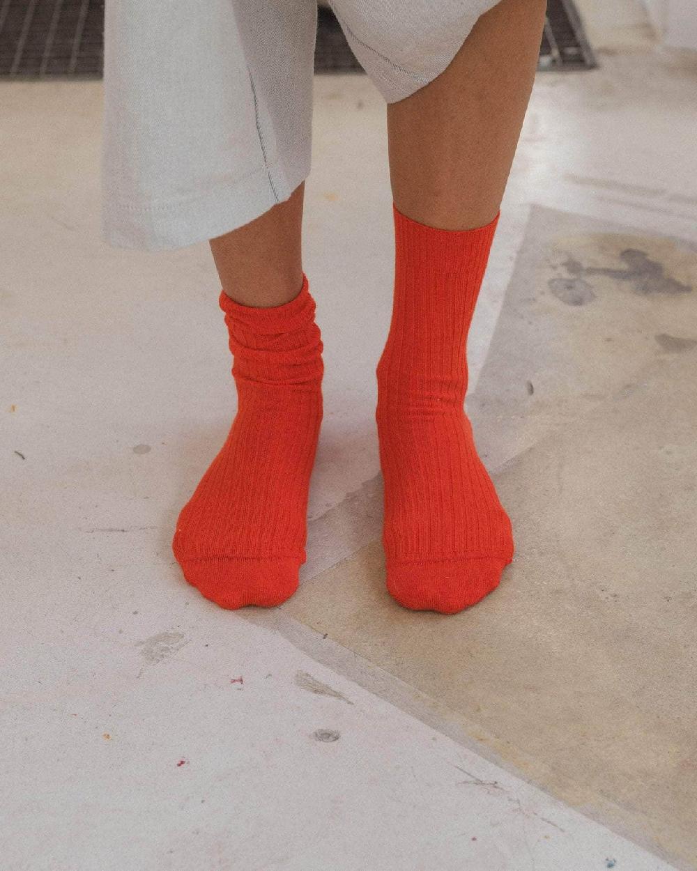 baserange chaussettes mi-hautes côtelées - Coton biologique côtelé