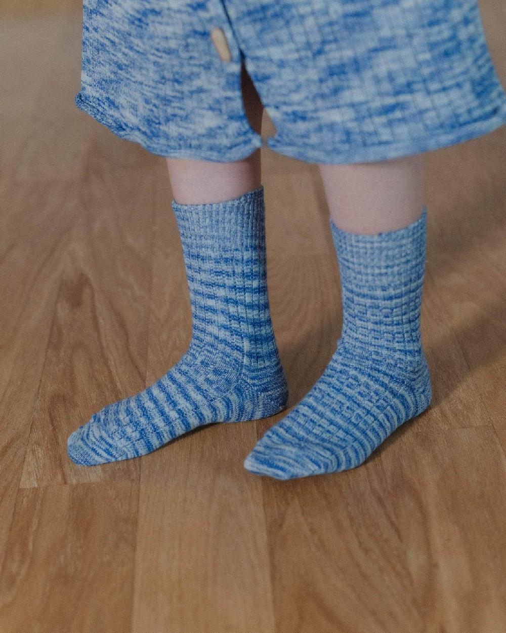 Baserange Chaussettes Mi-hautes Twist - Coton Biologique Côtelé