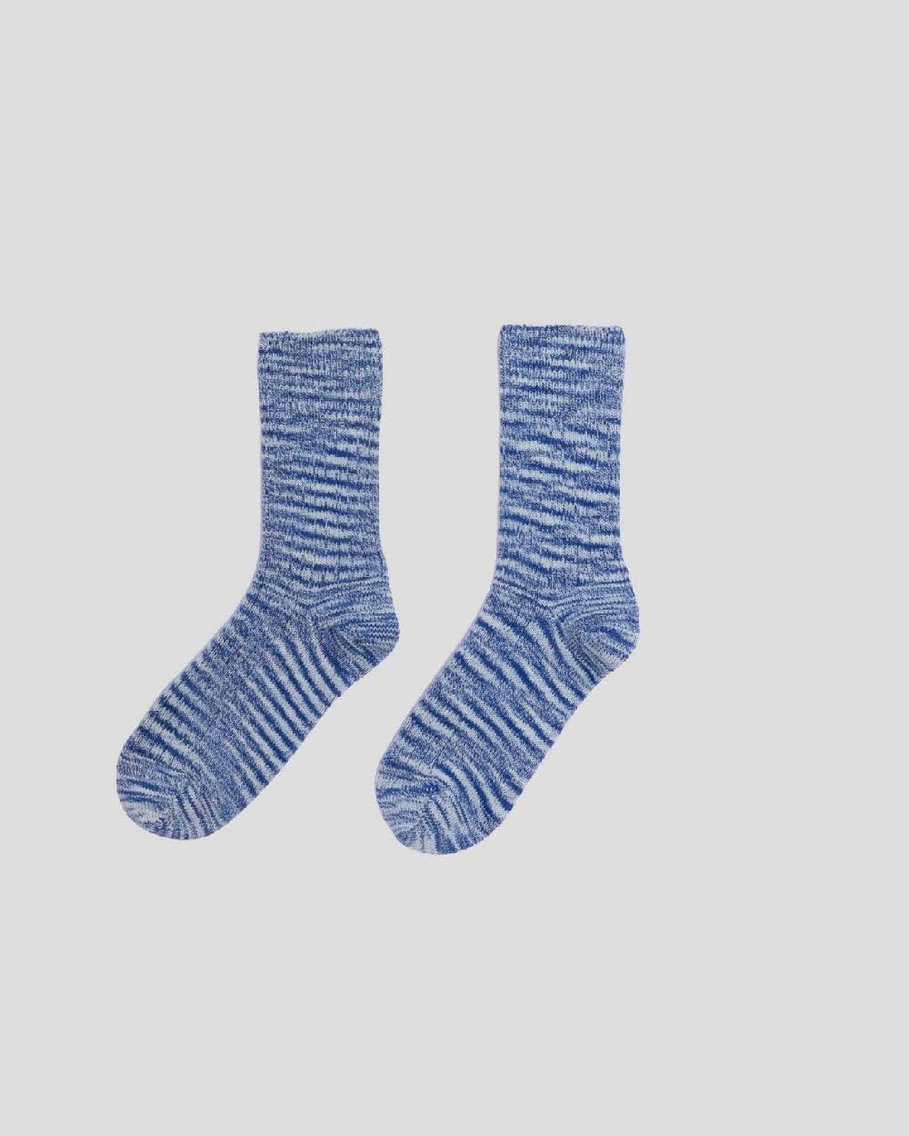 Baserange Chaussettes Mi-hautes Twist - Coton Biologique Côtelé