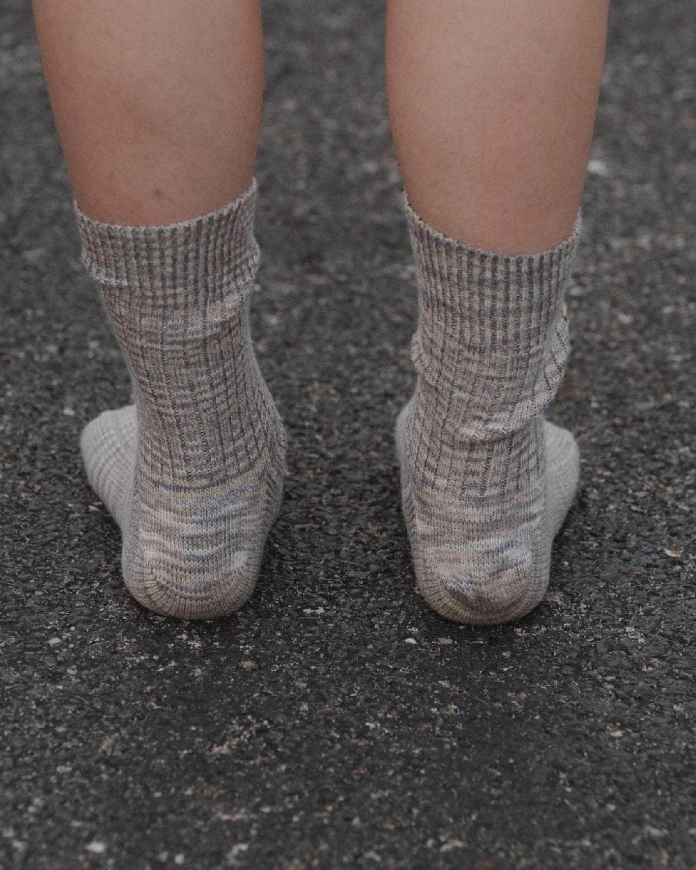 Baserange Chaussettes Mi-hautes Twist - Coton Biologique Côtelé