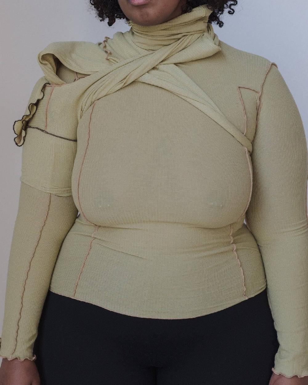 Baserange Col Roulé Omato - Fin Coton Biologique Côtelé