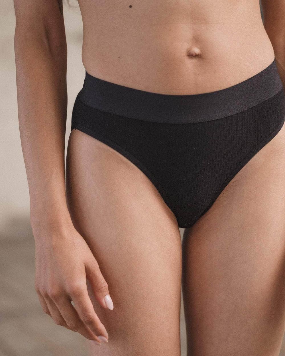 Baserange Culotte Bell élastique - Fin Coton Biologique Côtelé