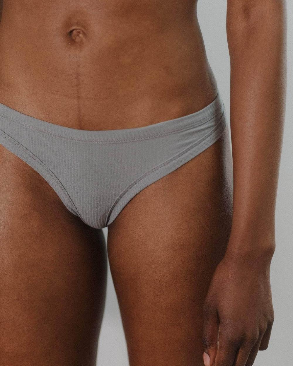 Baserange Culotte Bell Heart - Fin Coton Biologique Côtelé