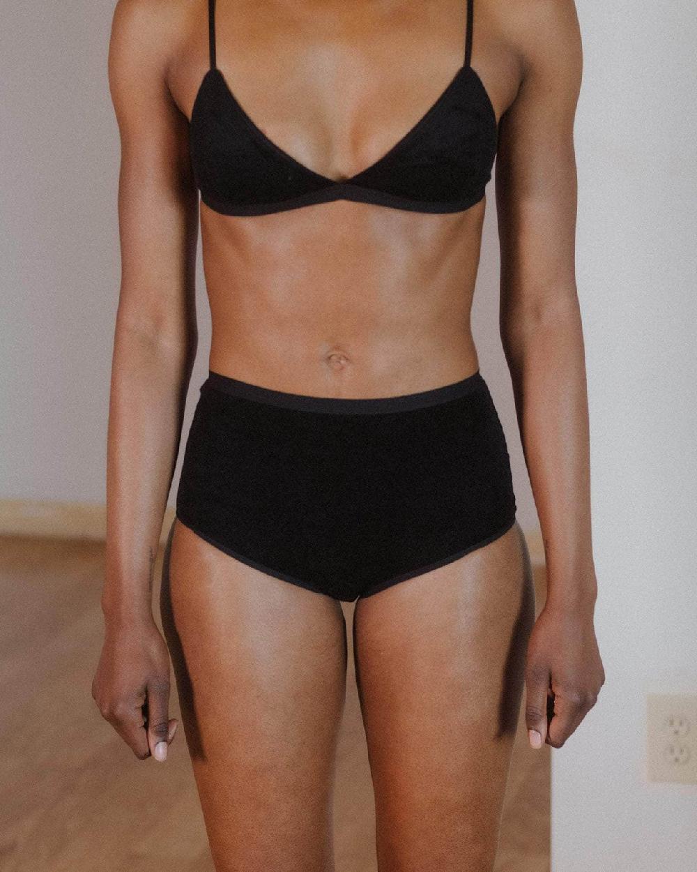 baserange Culotte bell taille haute - Velours Ecovero