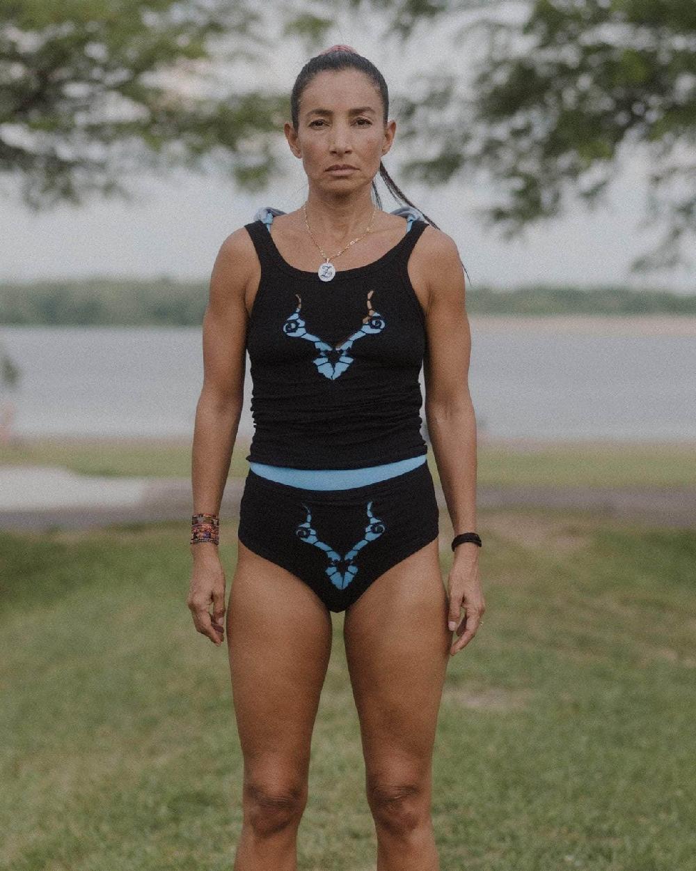 Baserange Culotte Cable Taille Haute - Fin Coton Biologique Côtelé