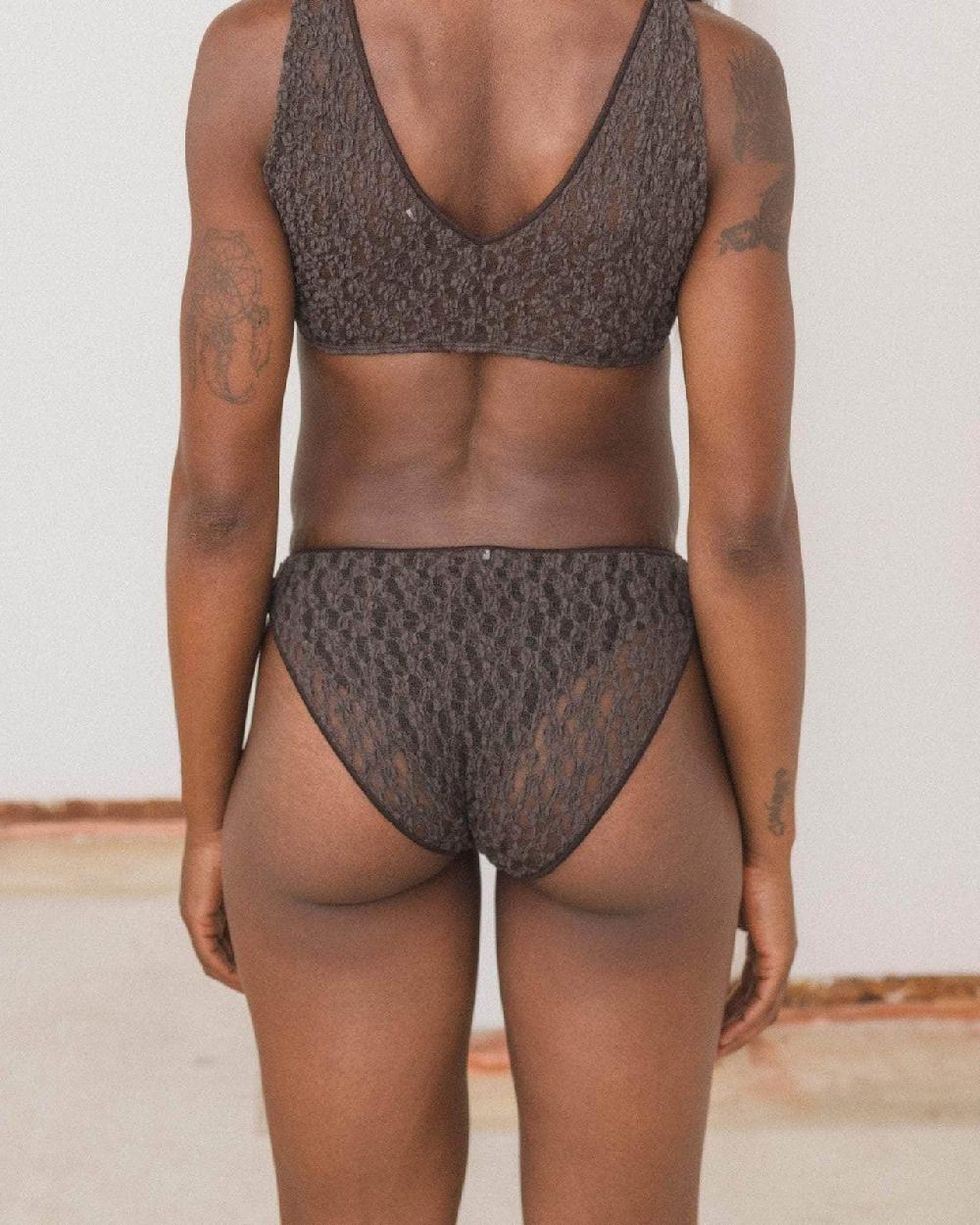 Baserange Culotte Crescent - Dentelle De Coton Biologique