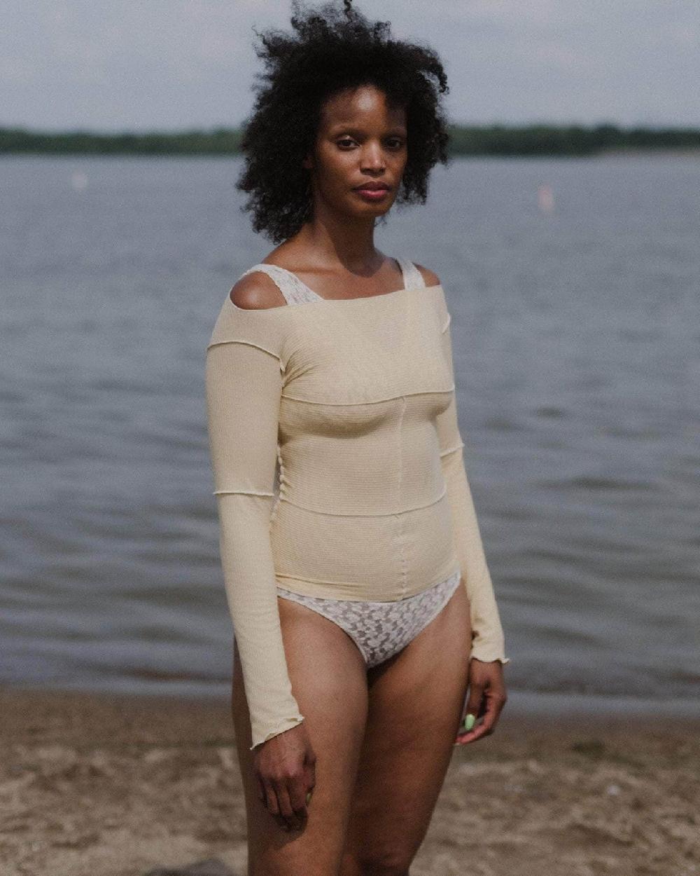 Baserange Culotte Crescent - Dentelle De Coton Biologique