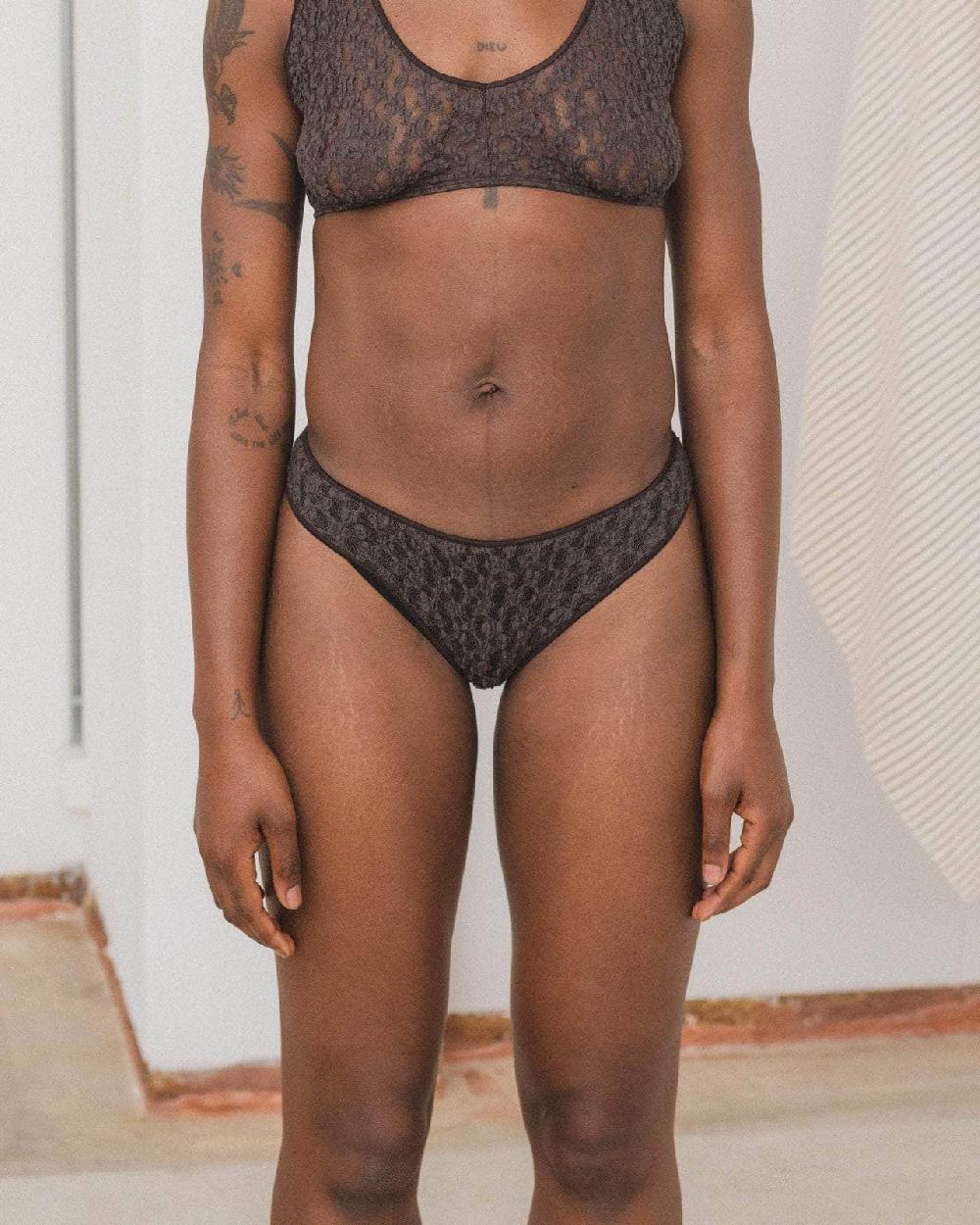 baserange culotte crescent - Dentelle de coton biologique