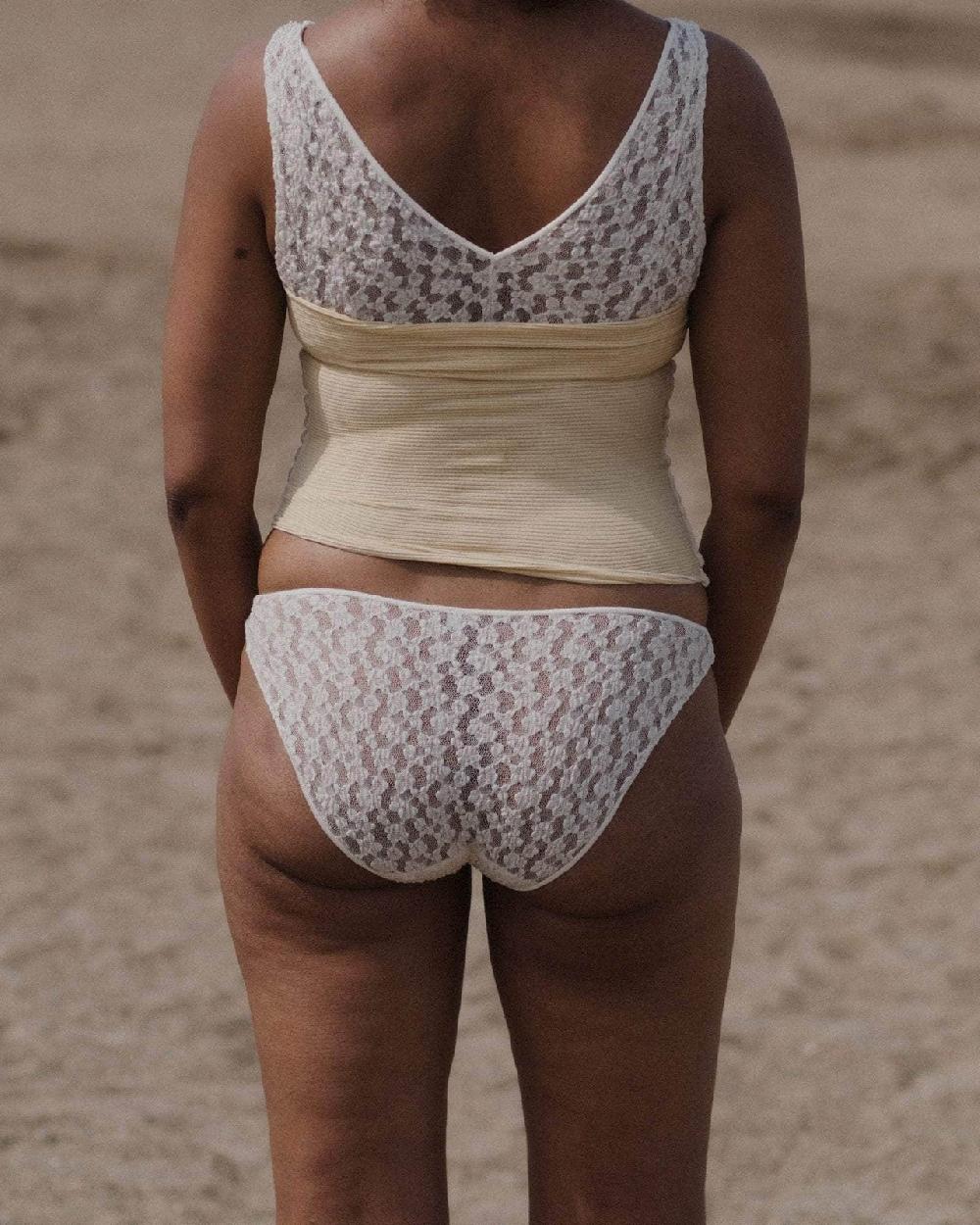 Baserange Culotte Crescent - Dentelle De Coton Biologique