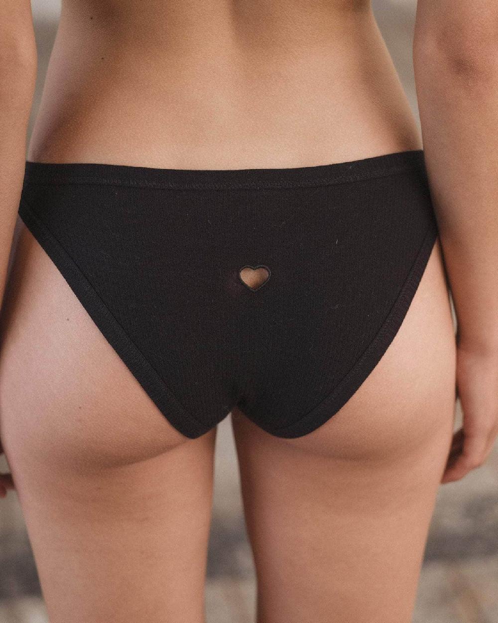 Baserange Culotte Heart Bell - Fin Coton Biologique Côtelé