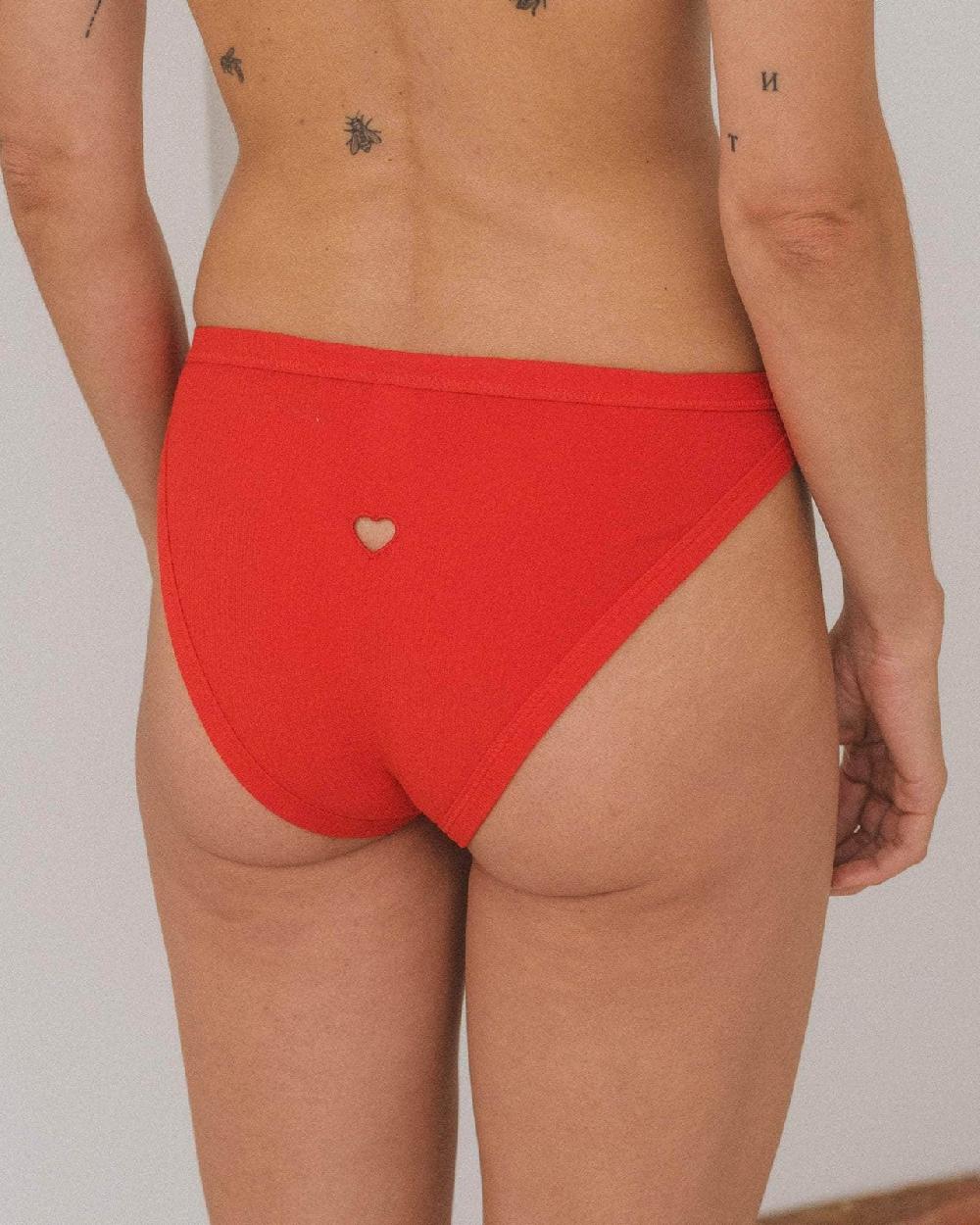 Baserange Culotte Heart Bell - Fin Coton Biologique Côtelé