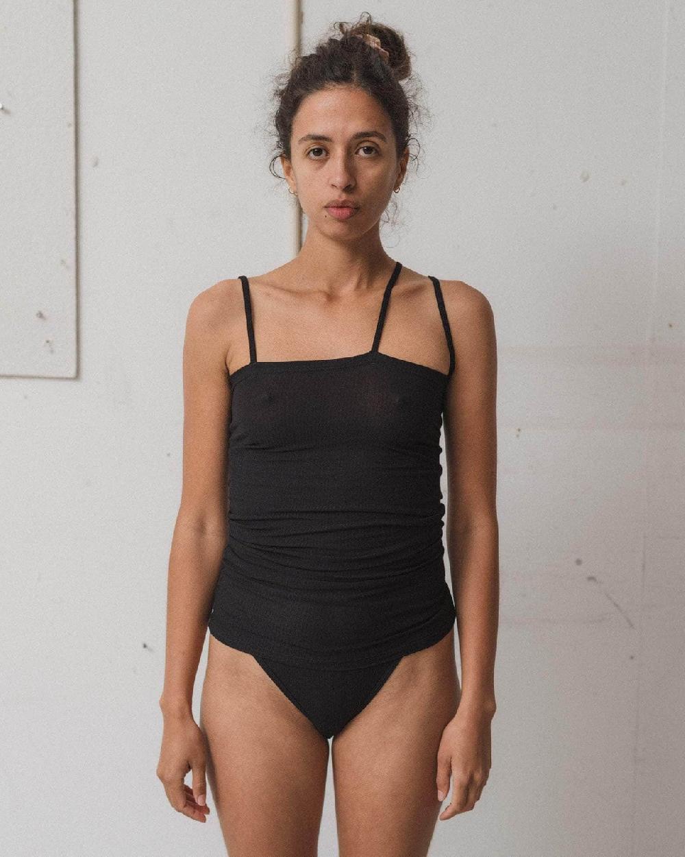 baserange Débardeur nida - Fin coton biologique côtelé