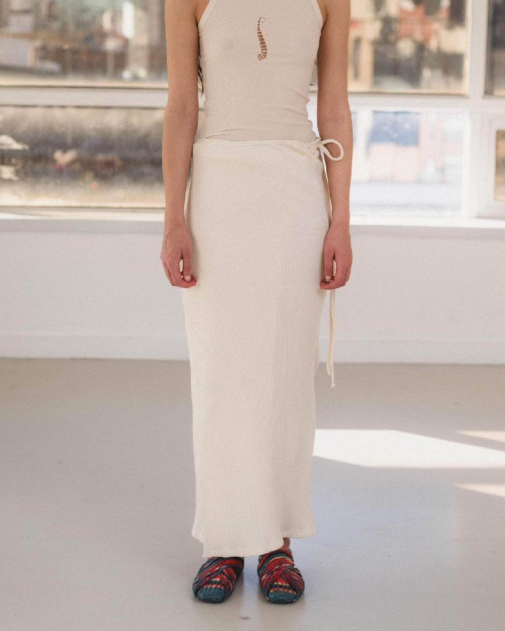 baserange Jupe brig - Jersey de coton biologique côtelé