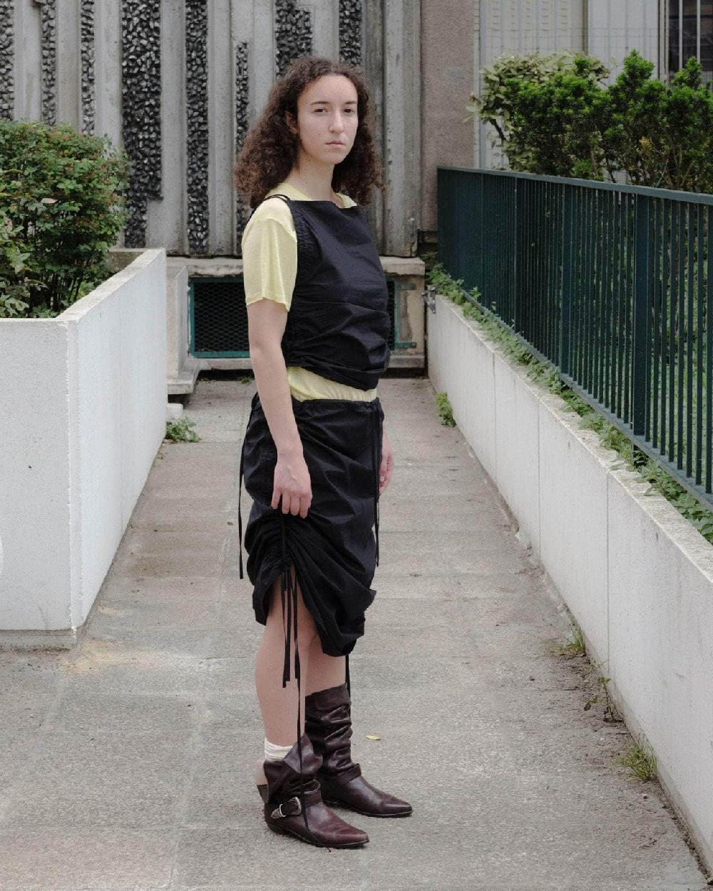 Baserange Jupe Pictorial Strap - Popeline De Coton Biologique