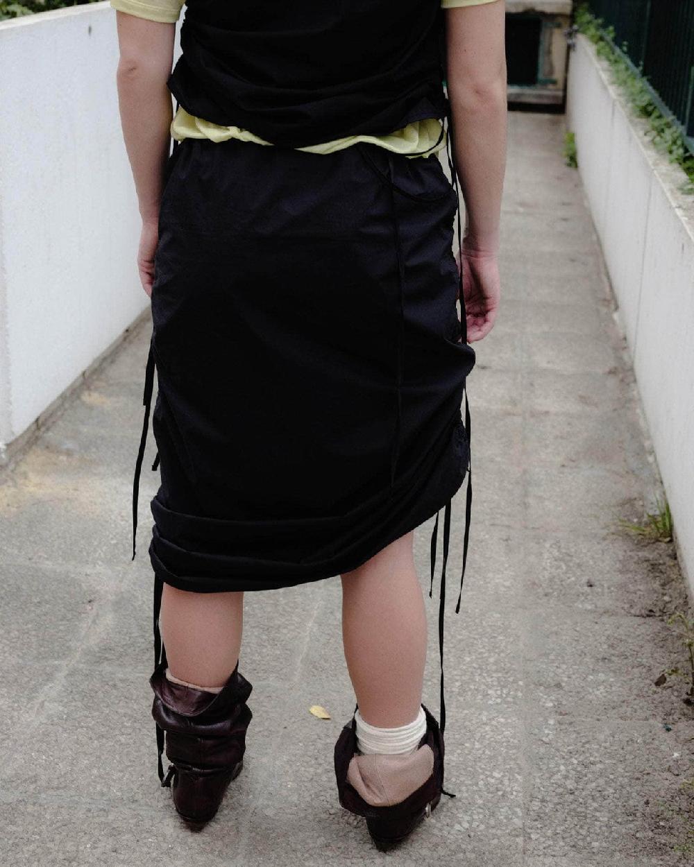 Baserange Jupe Pictorial Strap - Popeline De Coton Biologique