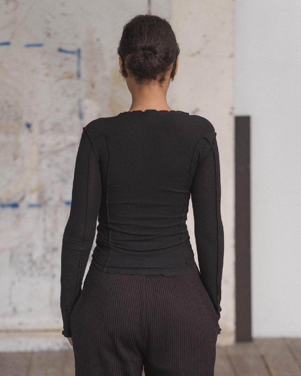 Baserange Omato Long Sleeve Tee - Fine Organic Cotton Rib