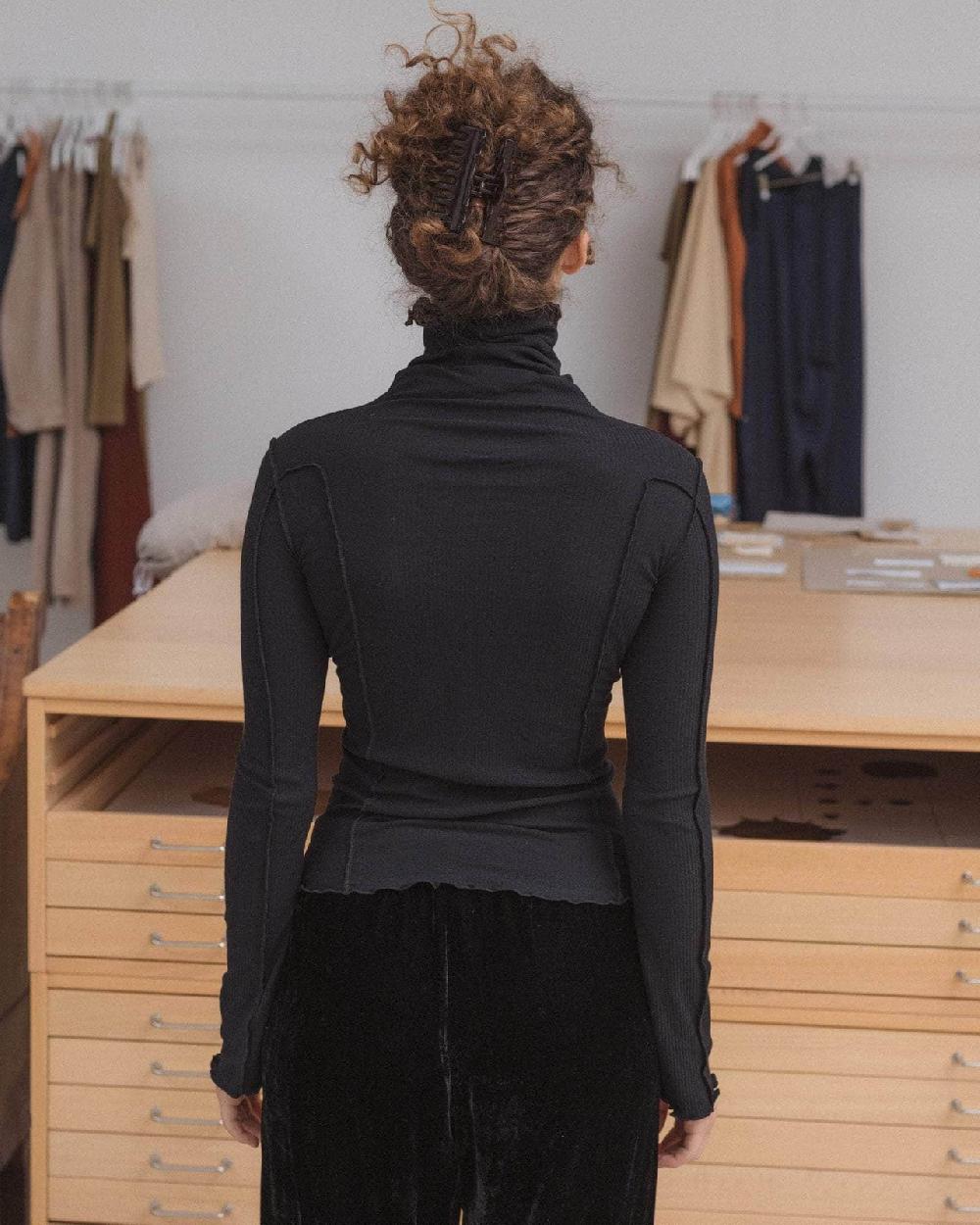 Baserange Pack - 2 Col Roulé Omato - Fin Coton Biologique Côtelé