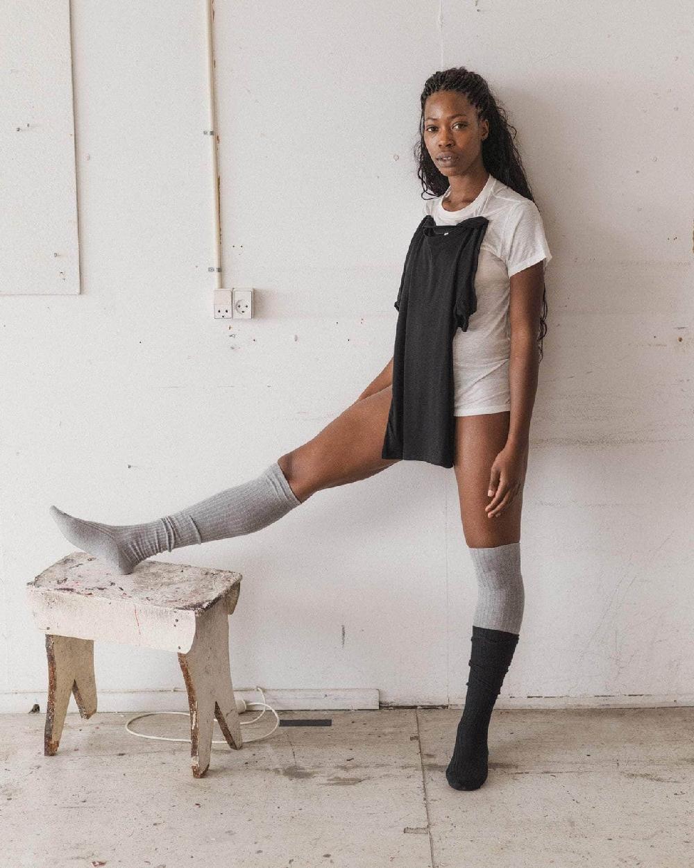 Baserange Pack - 2 Paires De Chaussettes Hautes - Coton Biologique Côtelé