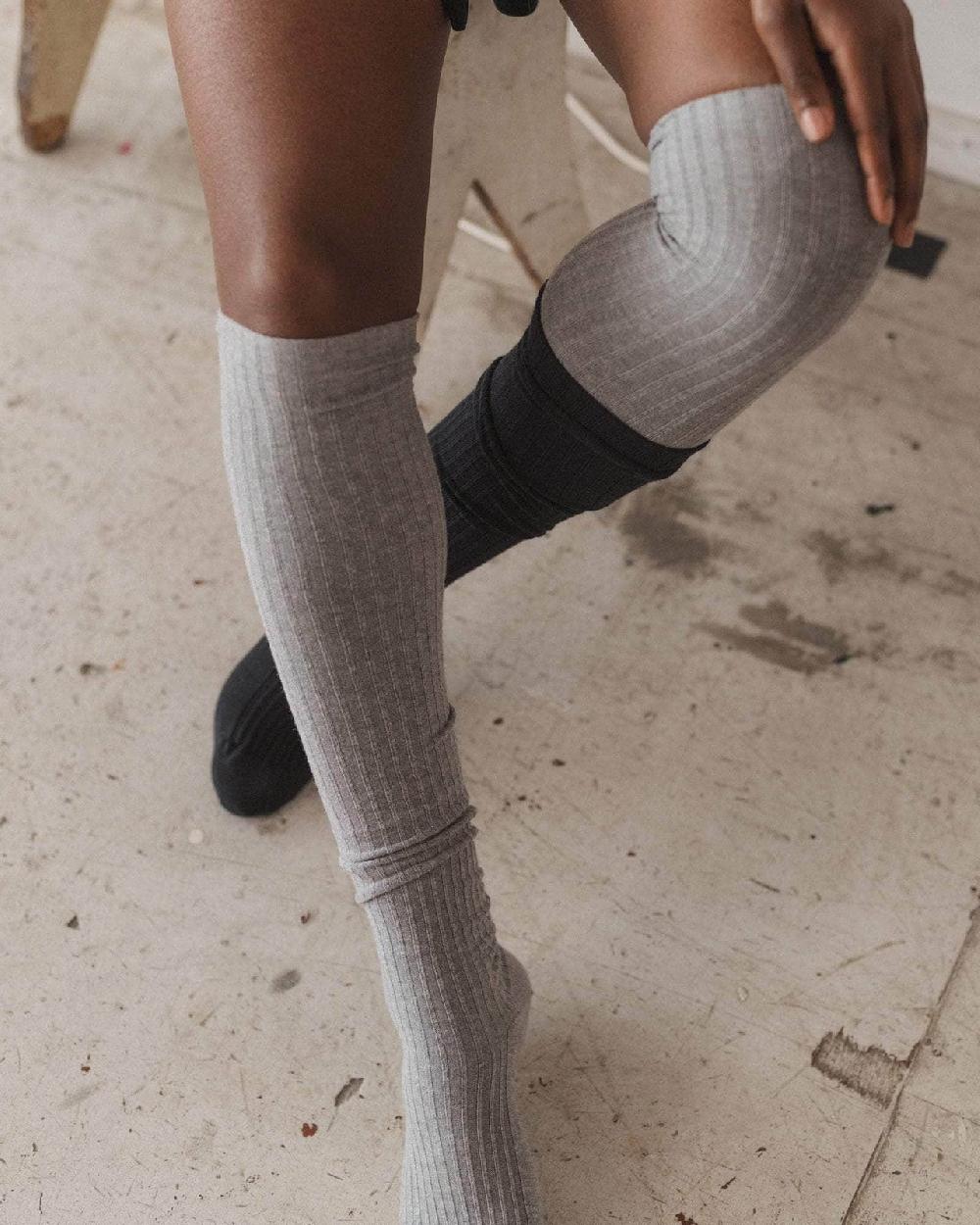 Baserange Pack - 2 Paires De Chaussettes Hautes - Coton Biologique Côtelé