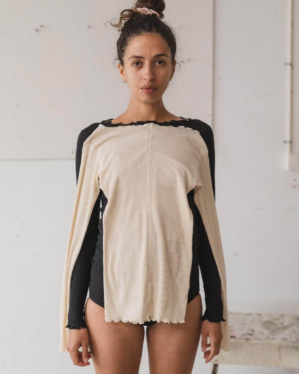 Baserange Pack - 2 T-shirts Pama à Manches Longues - Fin Coton Biologique Côtelé