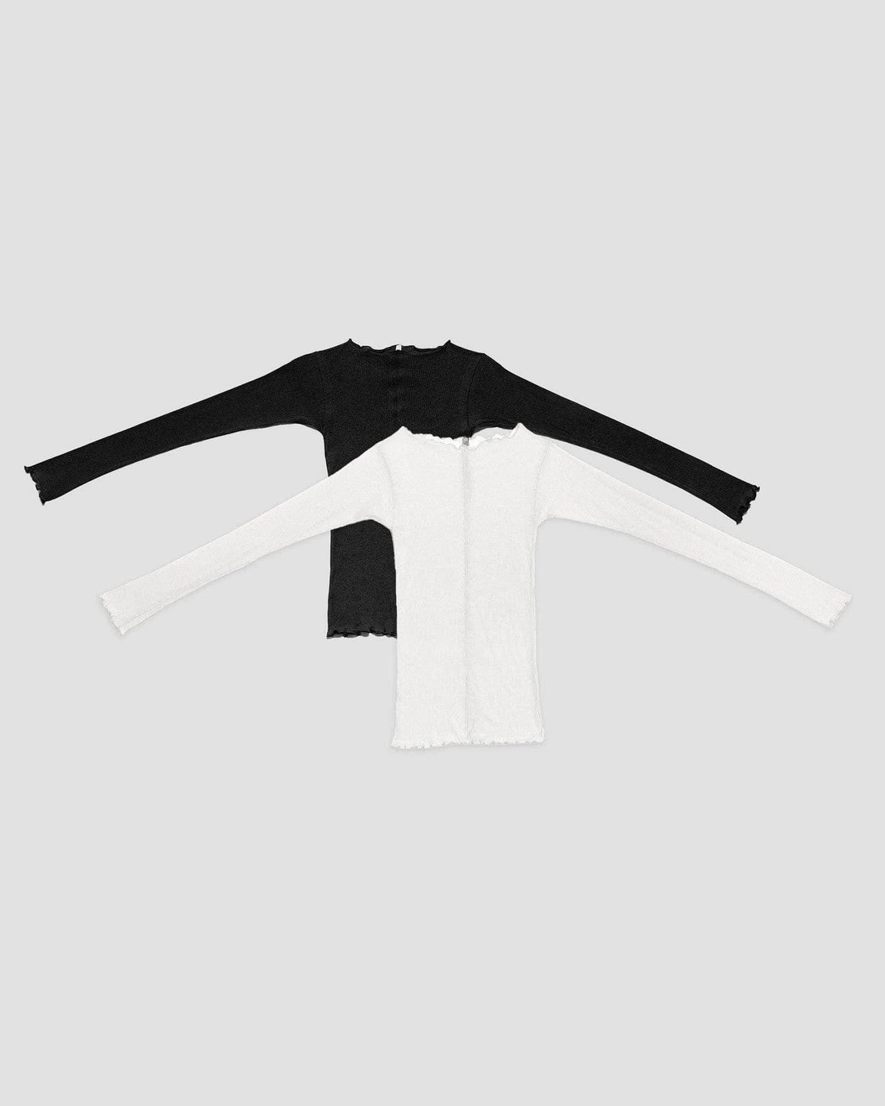 baserange Pack - 2 t-shirts pama à manches longues - Fin coton biologique côtelé