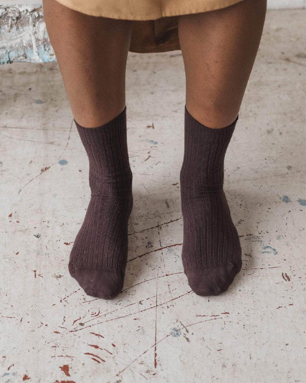 Baserange Pack - 3 Rib Overankle Socks - Coton Biologique Côtelé