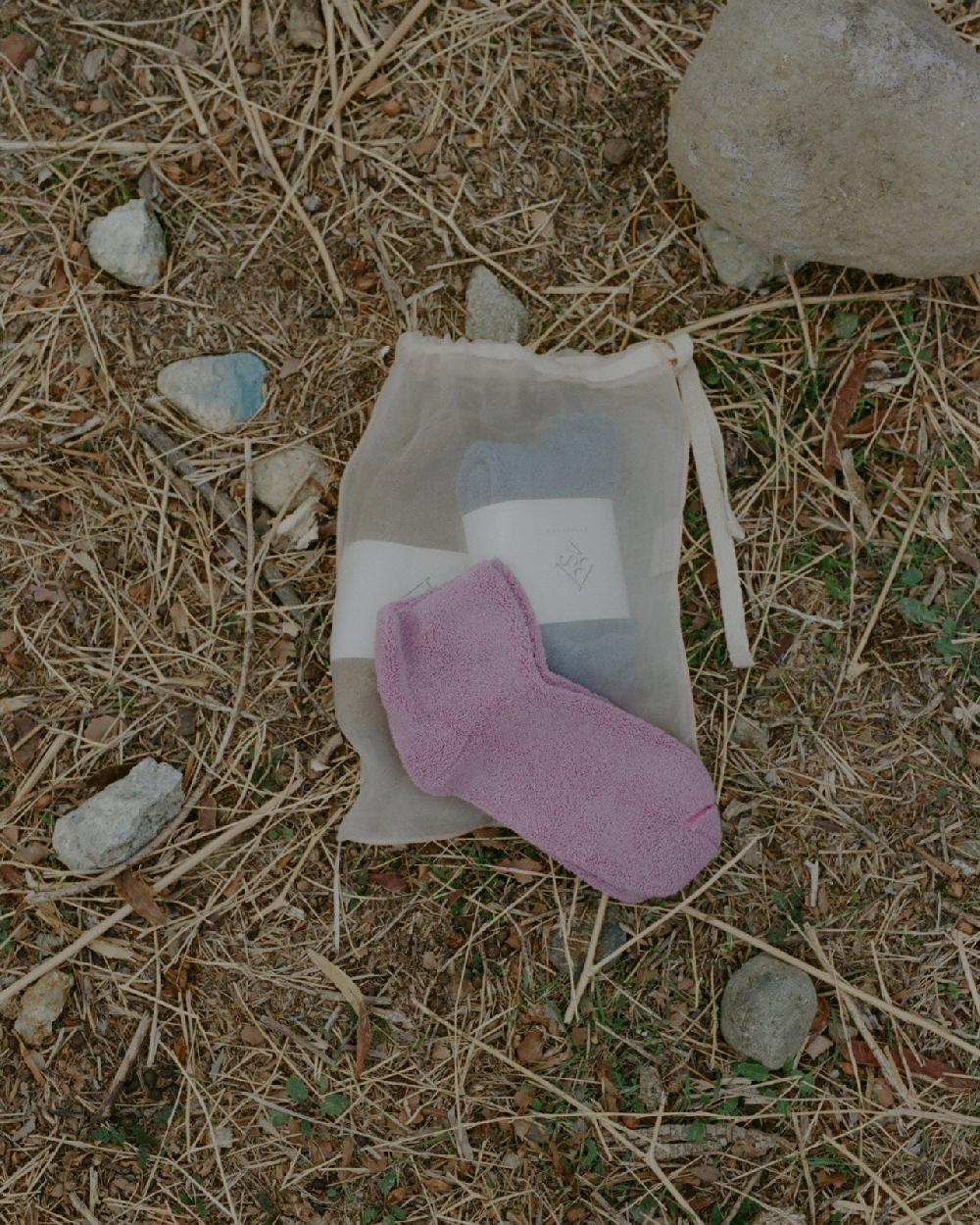 Baserange Pack Surprise - 3 Paires De Chaussettes Basses - Coton Biologique Texturé