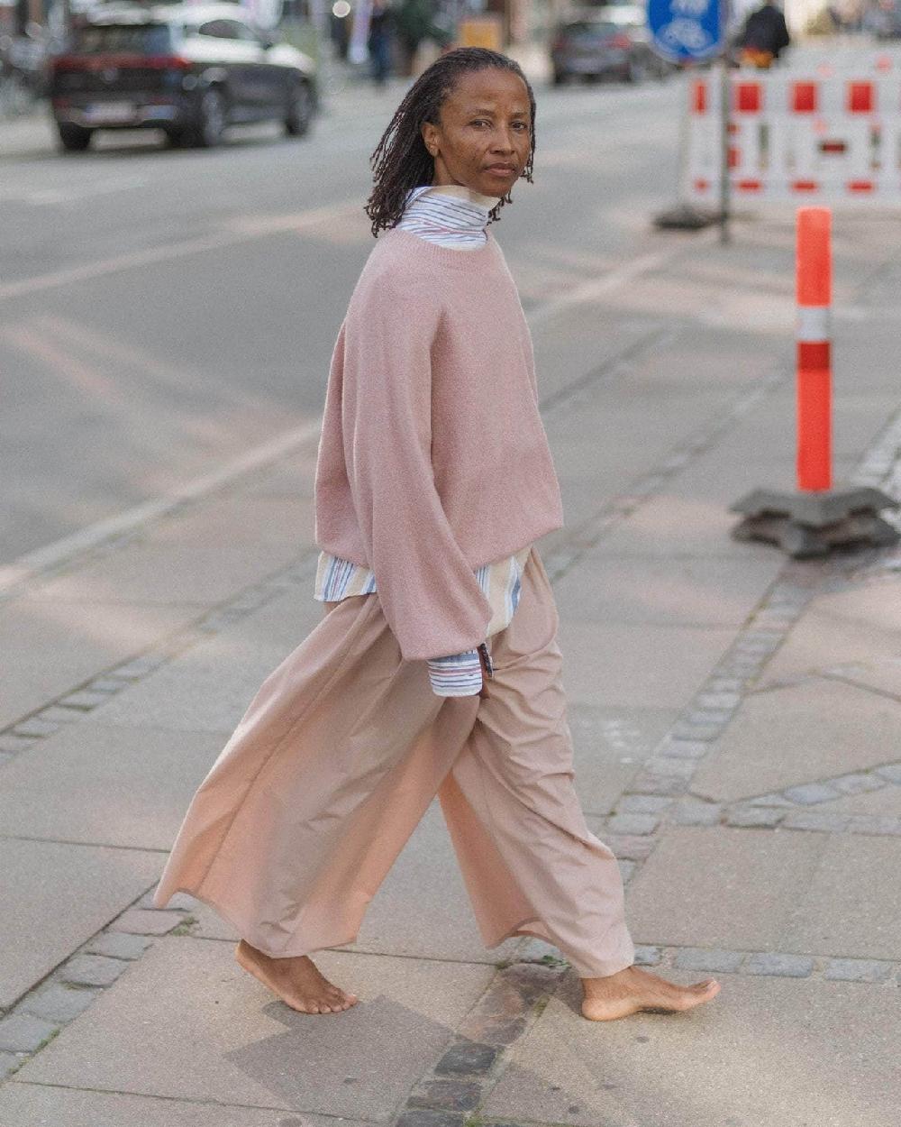 Baserange Pantalon Cable - Popeline De Coton Biologique