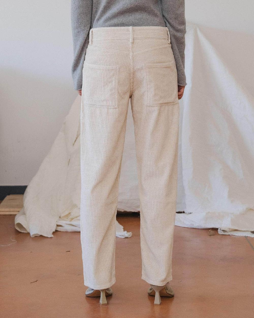 Baserange Pantalon Indre - Velours Côtelé De Coton Et Lin