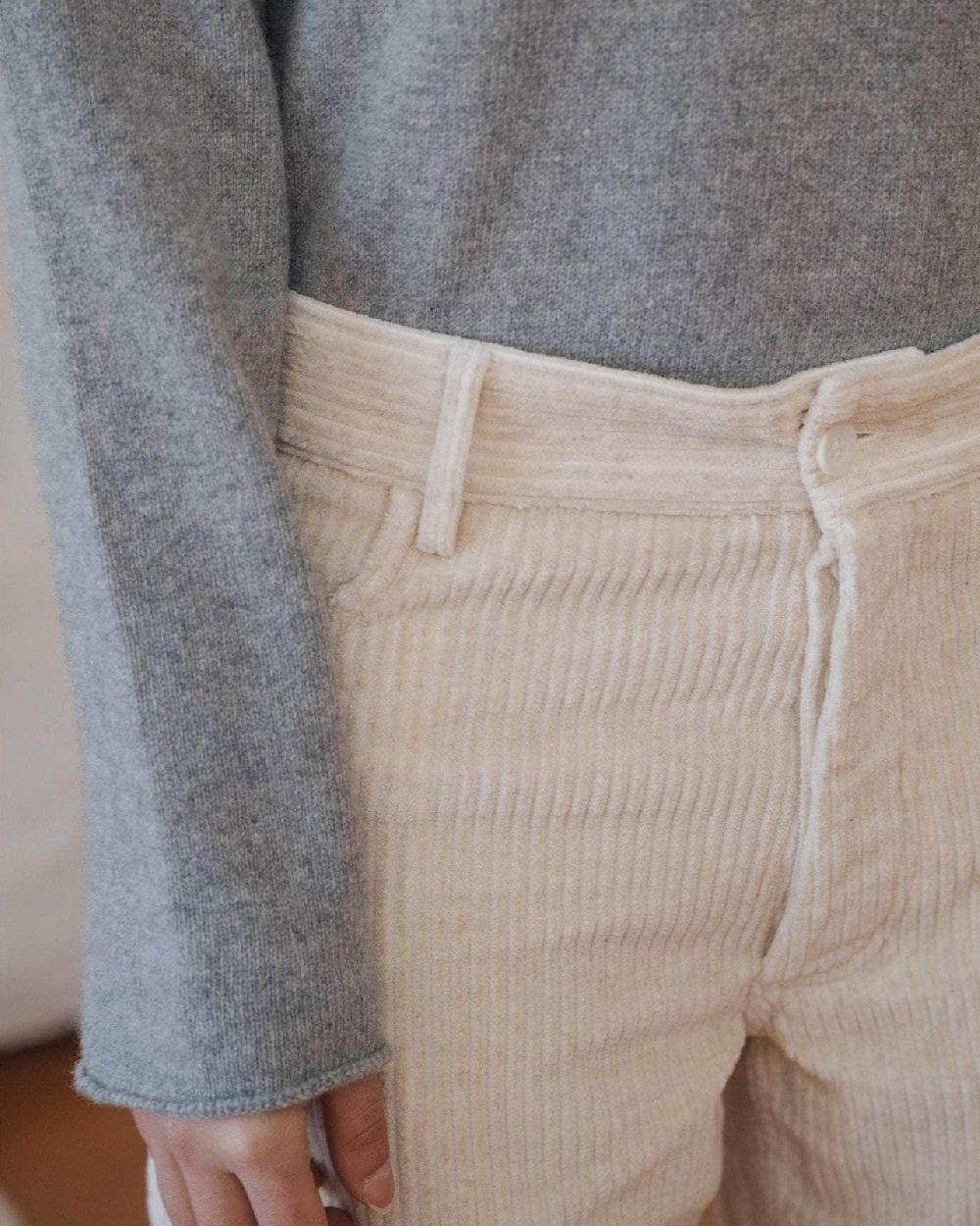 Baserange Pantalon Indre - Velours Côtelé De Coton Et Lin