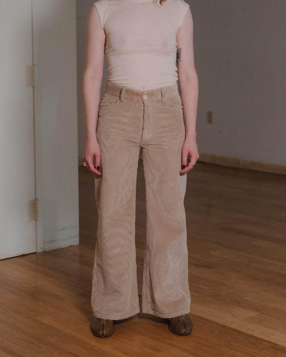 baserange Pantalon tajo ample - Velours côtelé de coton