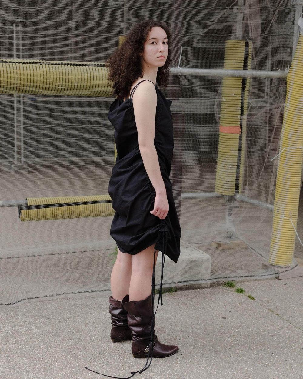 Baserange Pictorial Strap Dress - Popeline De Coton Biologique