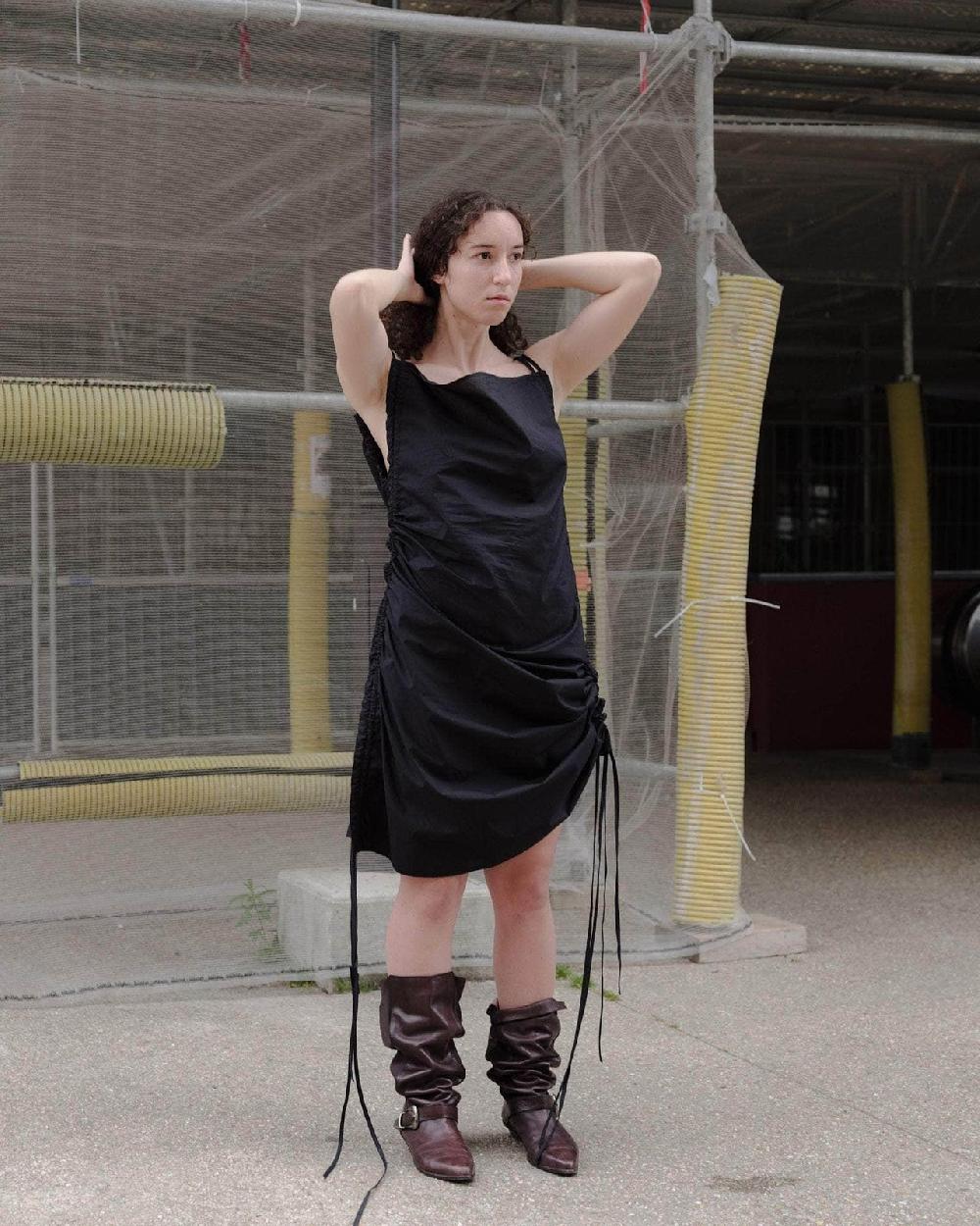 Baserange Pictorial Strap Dress - Popeline De Coton Biologique