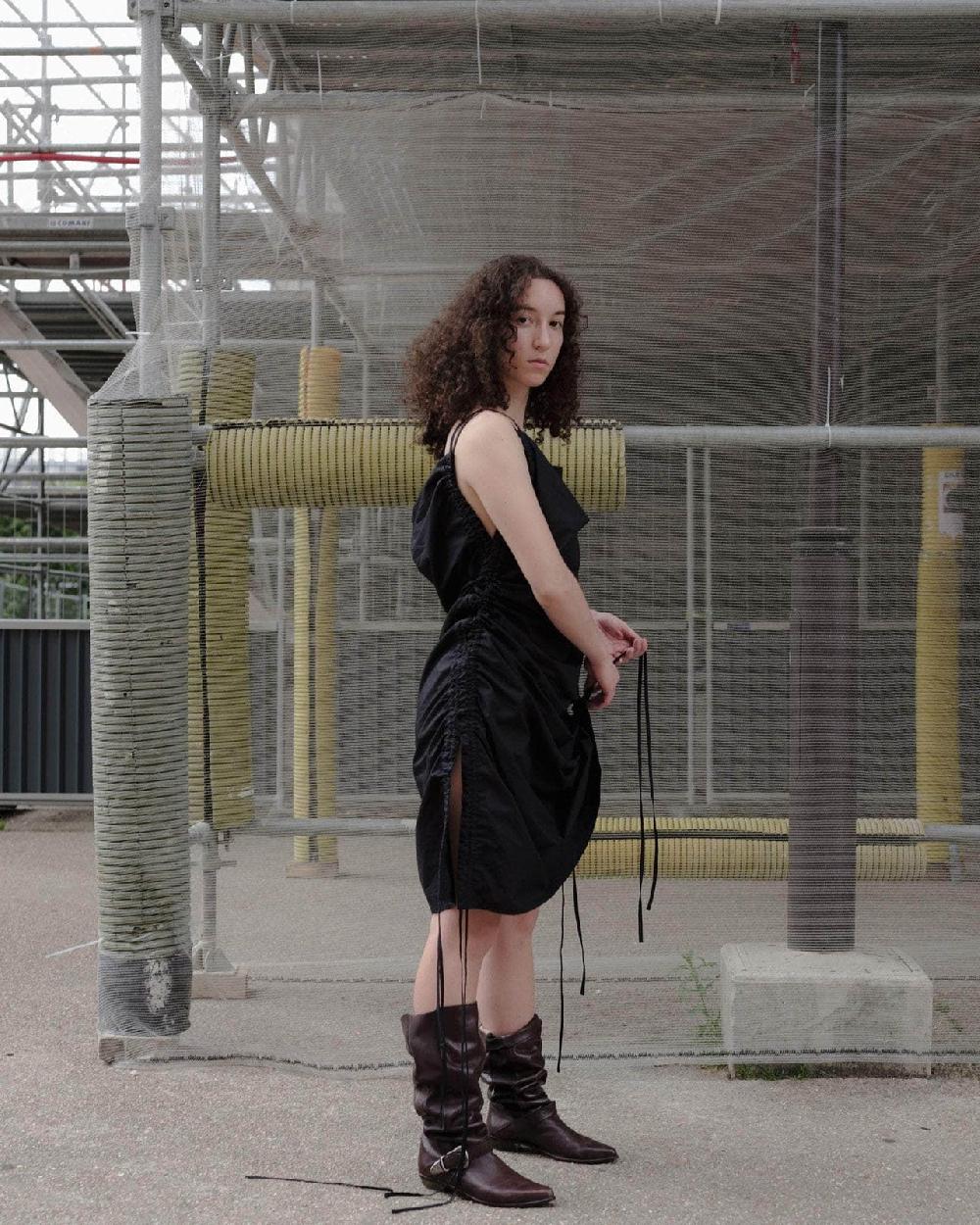 Baserange Pictorial Strap Dress - Popeline De Coton Biologique