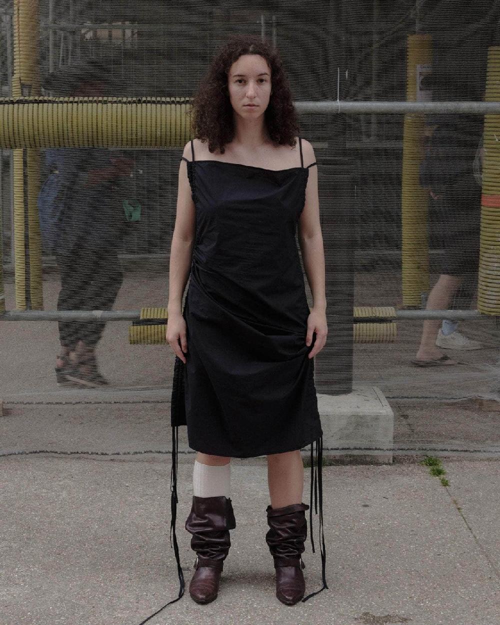 baserange Pictorial strap dress - Popeline de coton biologique