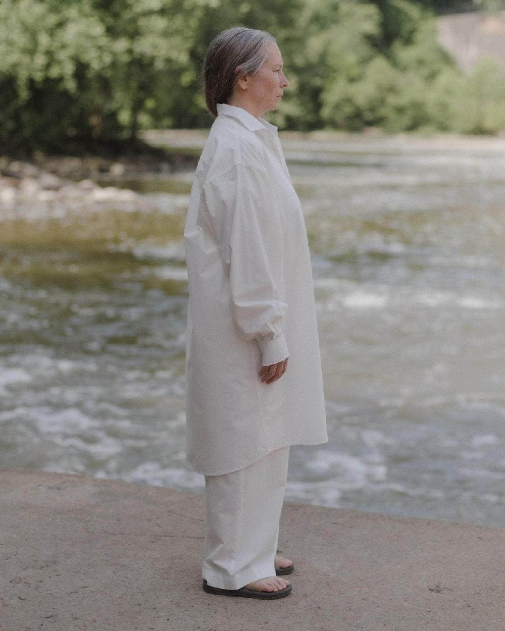 Baserange Robe Chemise Claude - Popeline De Coton Biologique