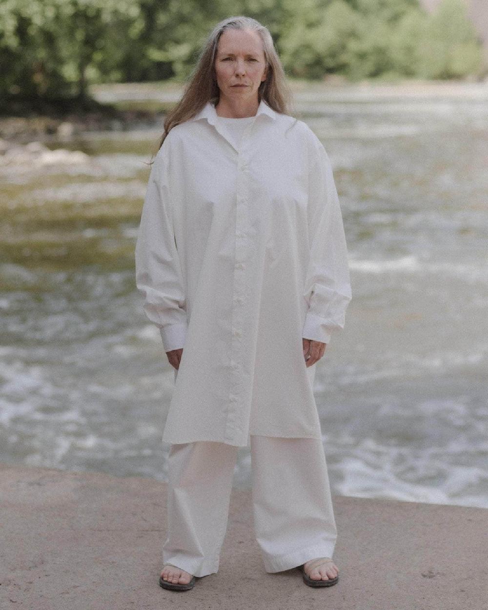 baserange Robe chemise claude - Popeline de coton biologique
