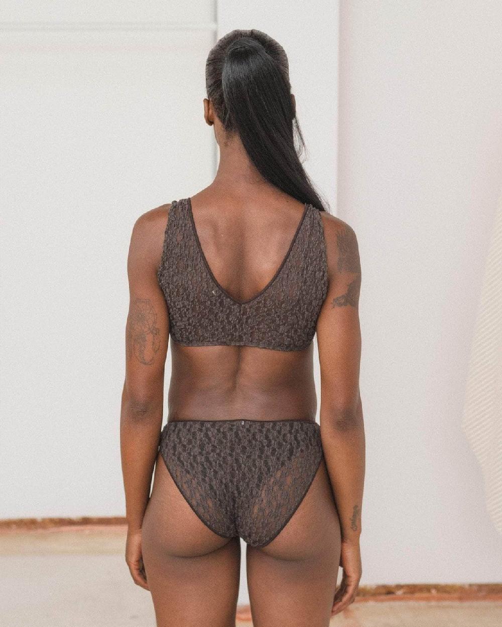 Baserange Soutien-gorge Crescent - Dentelle De Coton Biologique