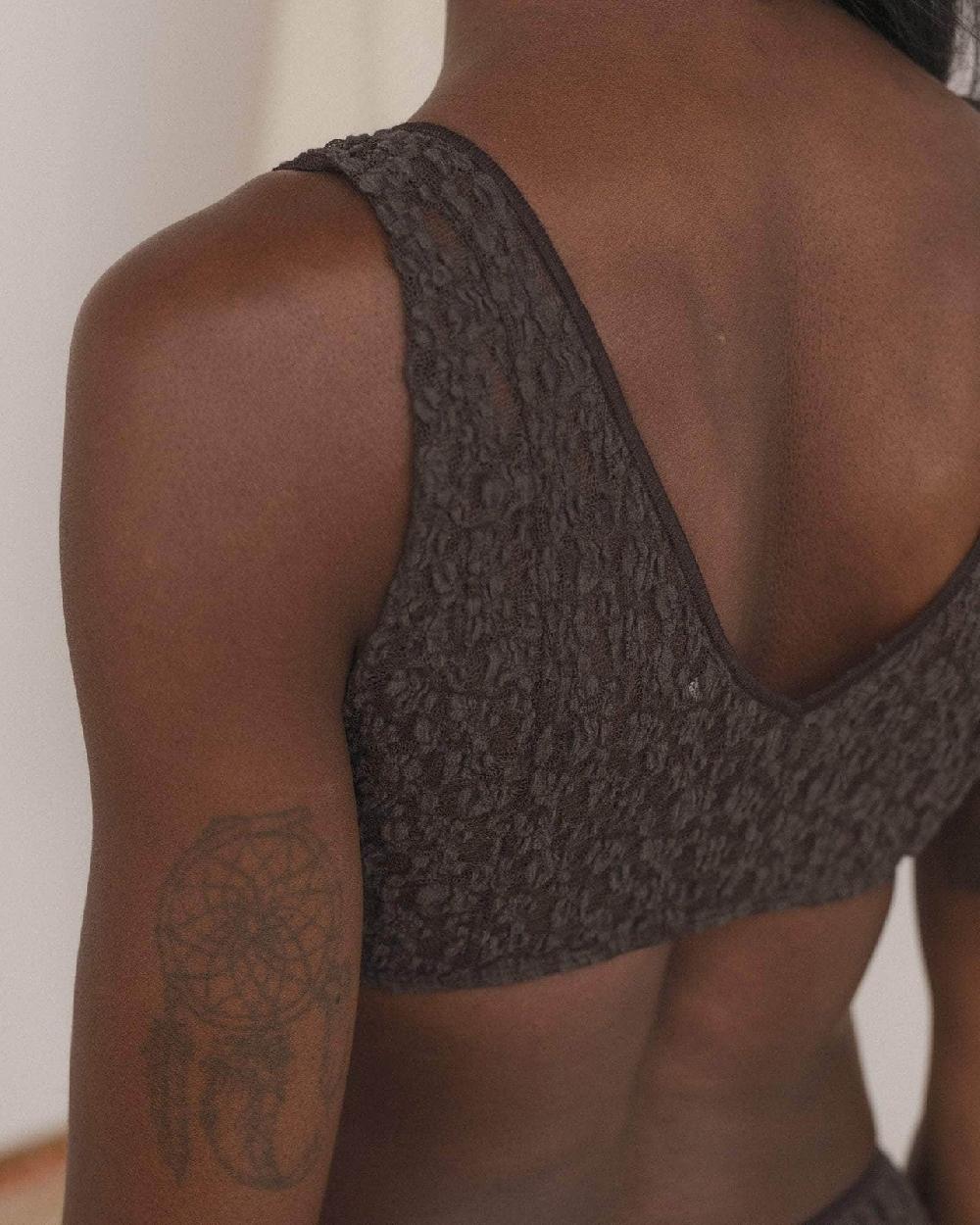 Baserange Soutien-gorge Crescent - Dentelle De Coton Biologique