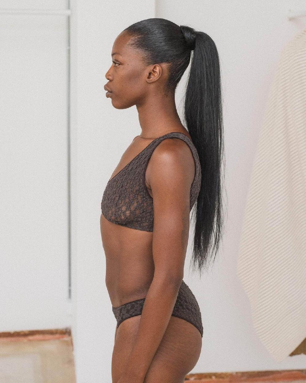 Baserange Soutien-gorge Crescent - Dentelle De Coton Biologique