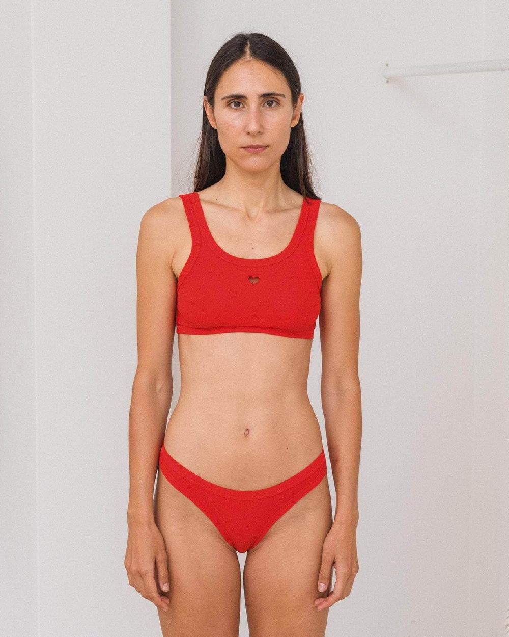 baserange soutien-gorge heart - Fin coton biologique côtelé