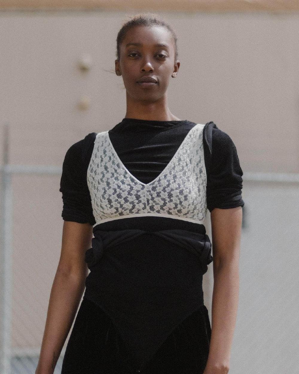 Baserange Soutiens-gorge Crescent - Dentelle De Coton Biologique