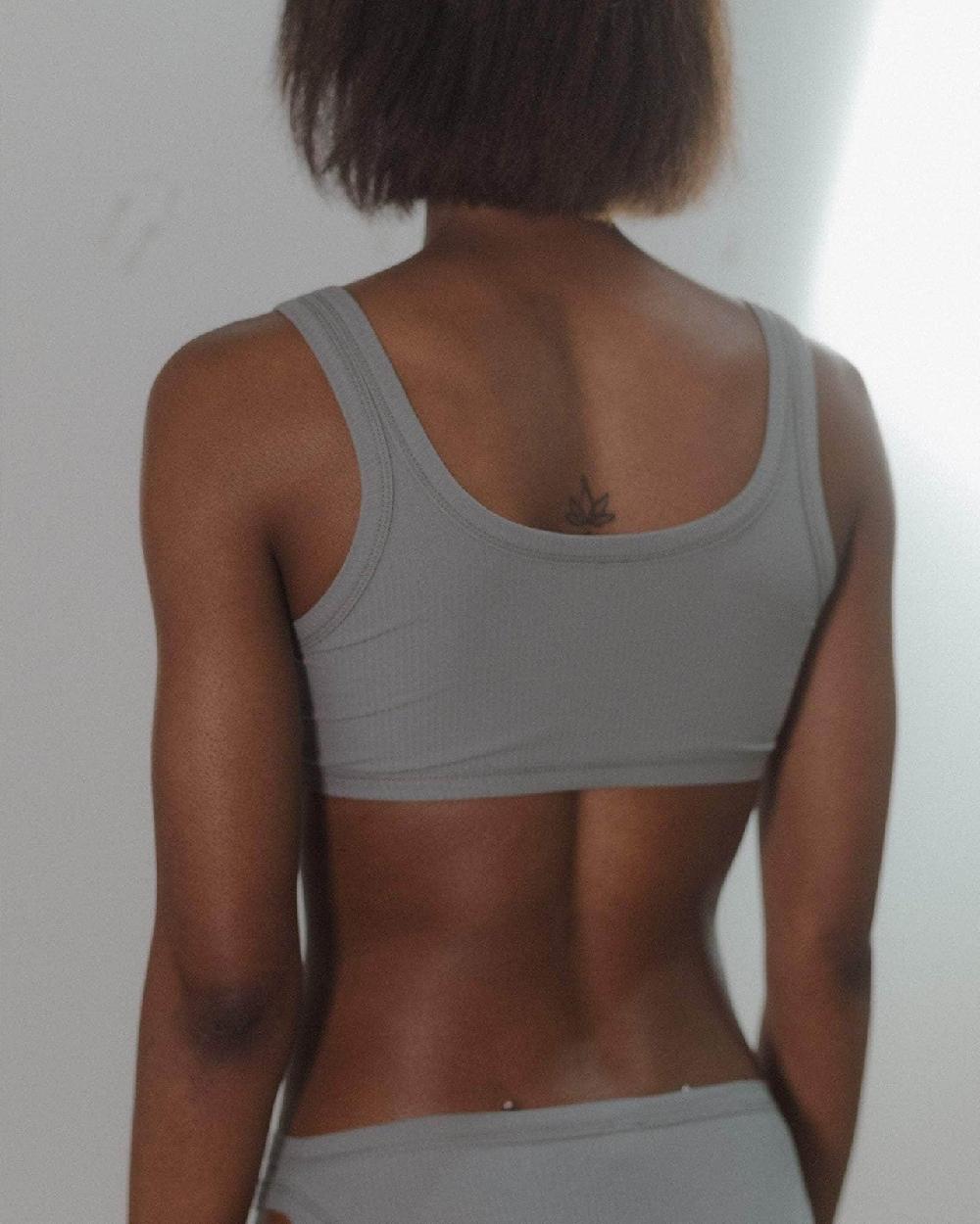 Baserange Soutiens-gorge Heart - Fin Coton Biologique Côtelé