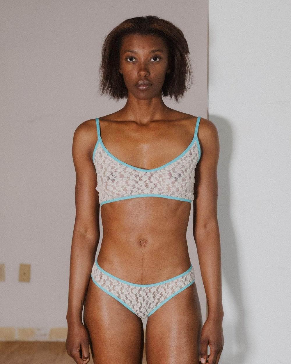 baserange Soutiens-gorge musial - Dentelle de coton biologique